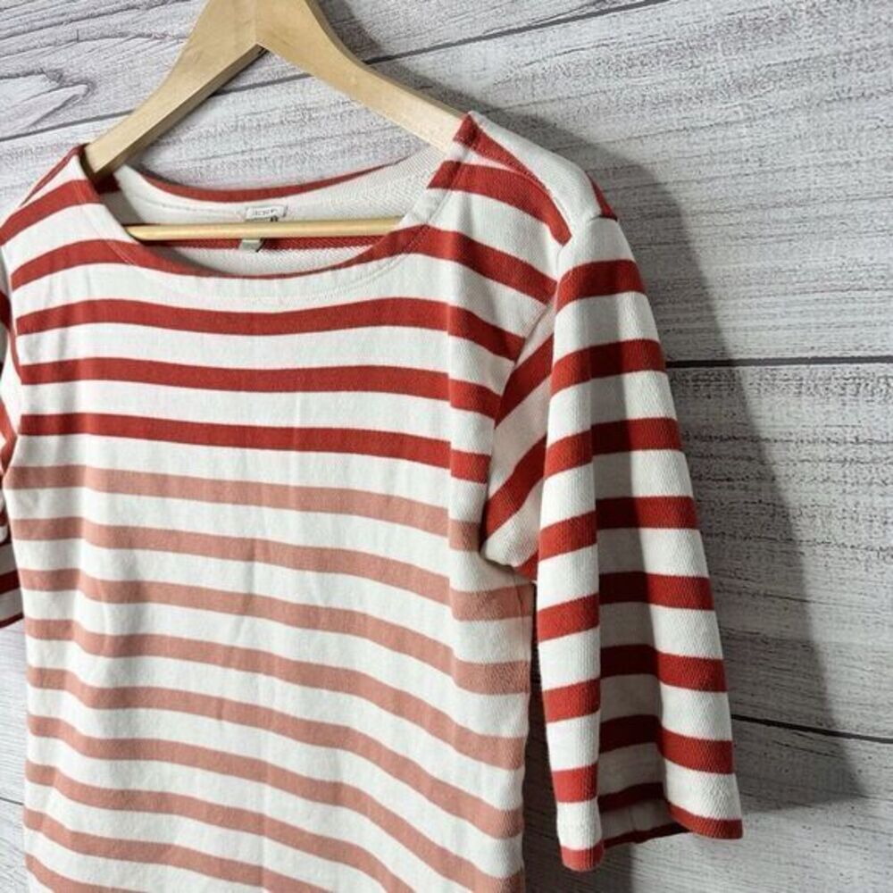 J. Crew Striped top 100% Cotton 3/4 Sleeve Where's Waldo Looking‎ shirt size XS - Picture 2 of 5